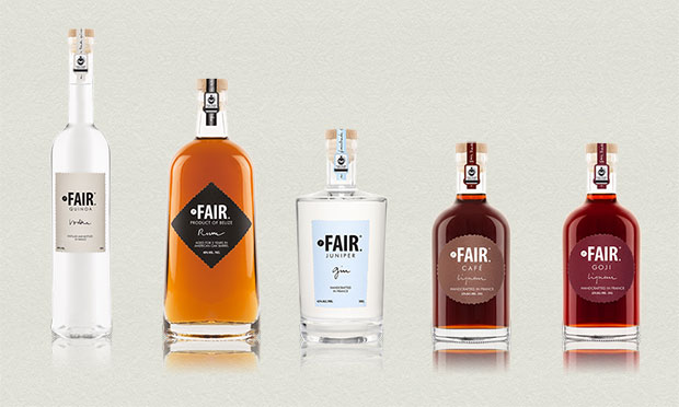 Línea de productos destilados de Fair Spirits